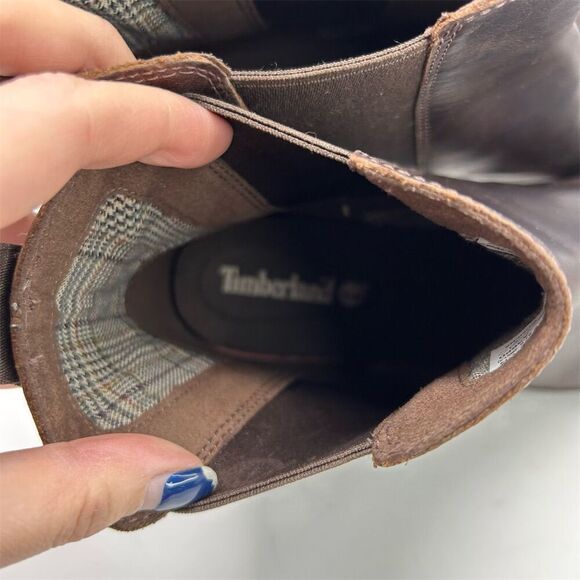 Timberland Sienna High Chelsea Boots Brown Burgundy Leather Size 11 Slip-On - Picture 12 of 14